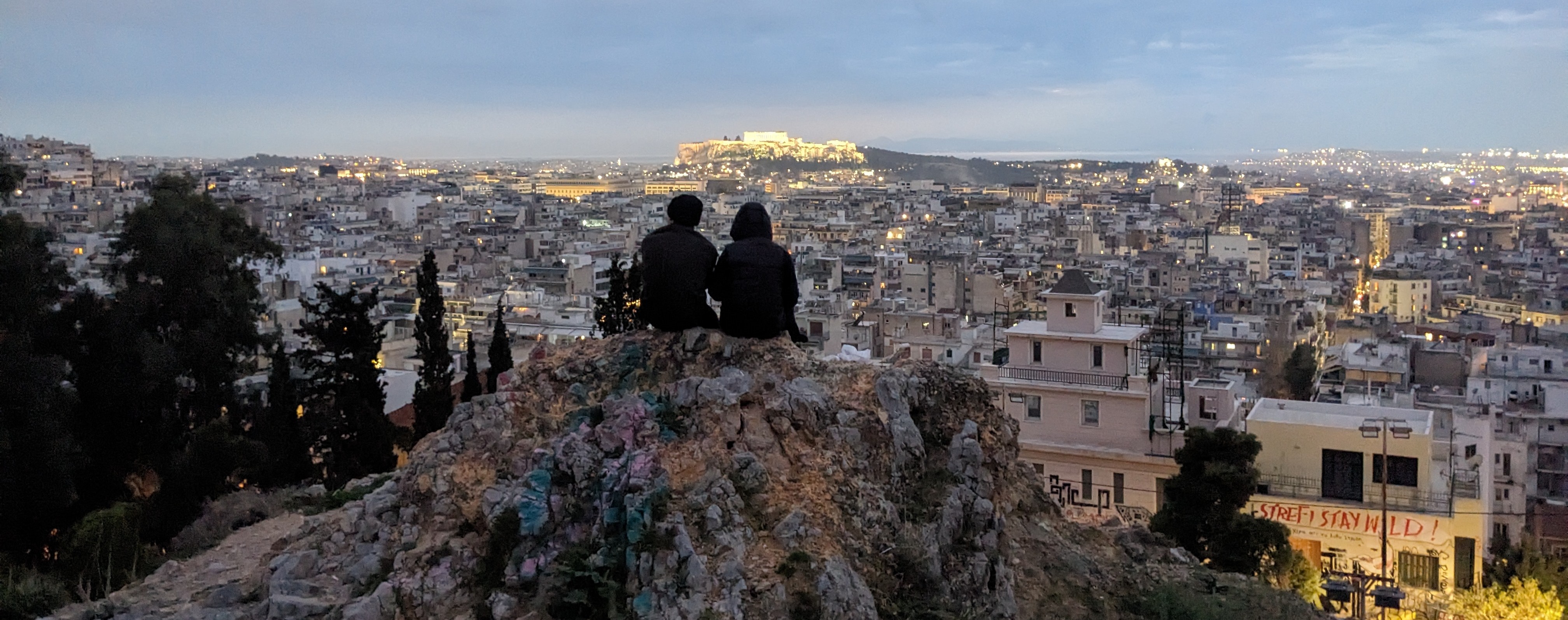 Acropolis by night from the strefi hill
